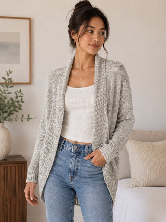 Babaton Sweaters - ARITZIA Babaton Linen Blend Cream Color Cocoon Open Front Sweater Size Xsmall